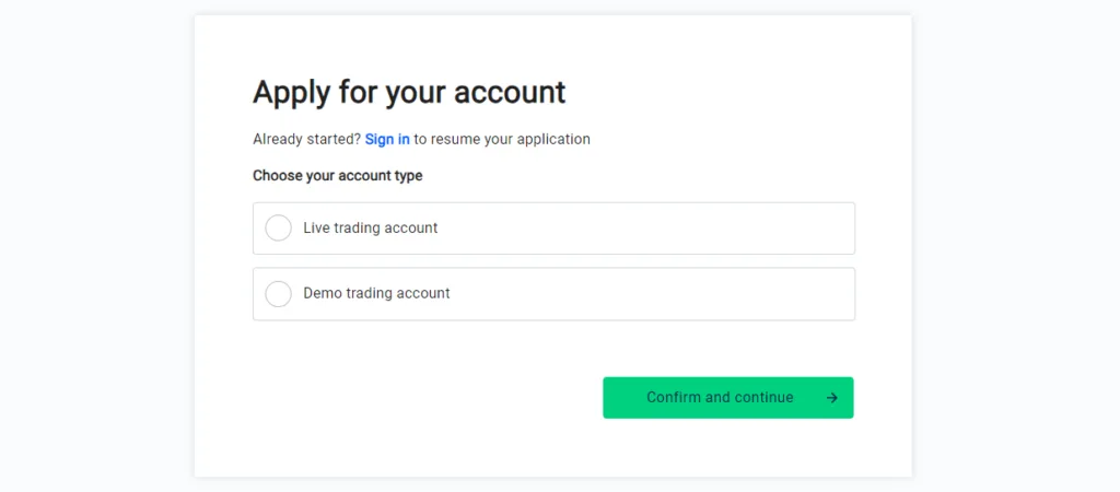 OANDA Signup Account