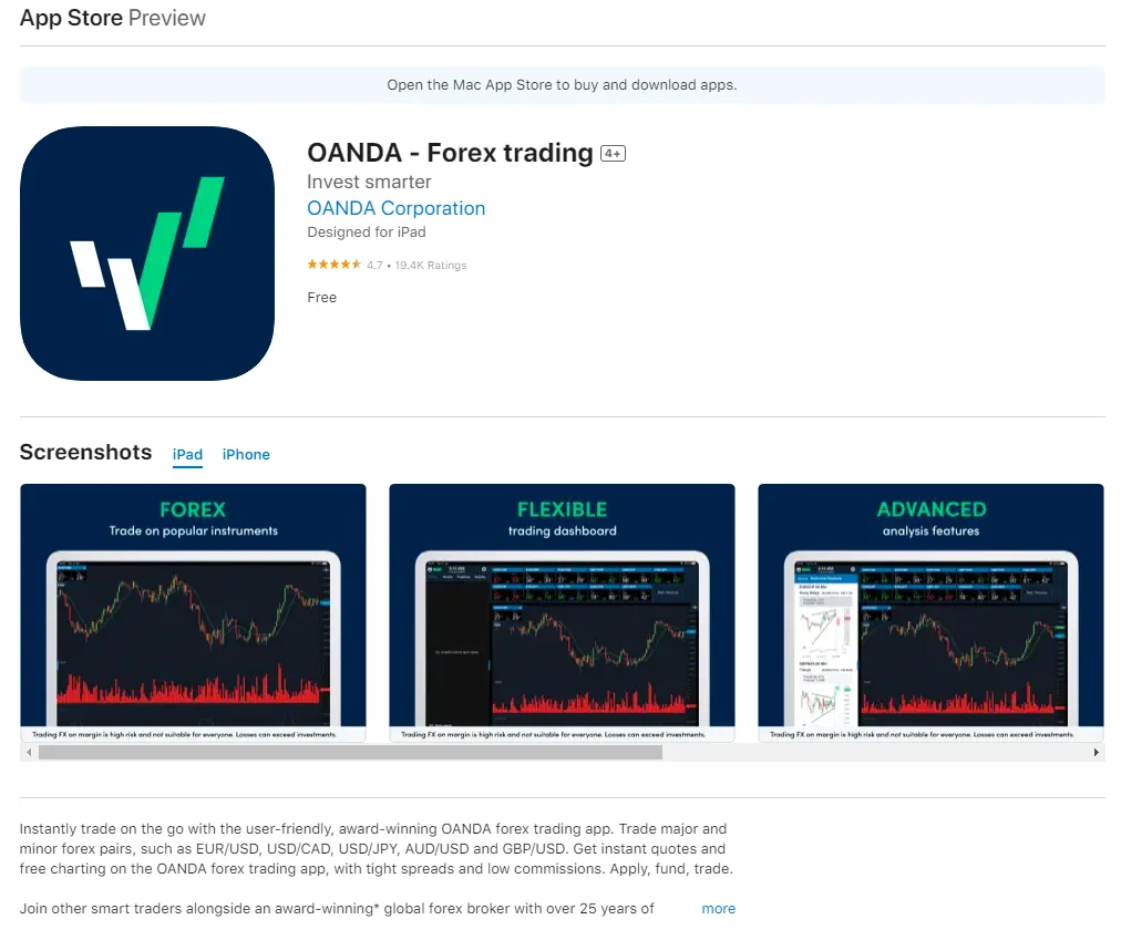 OANDA iOS App Store Preview